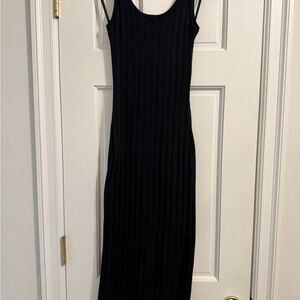 Abercrombie & Fitch Black Rib Knit Midi Dress
